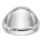 IB Goodman 14k White Gold Mens Polished and Grooved with Black Enamel Masonic Ring