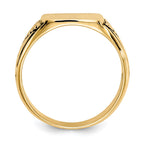14k 11.5x11.0mm Square Closed Back Antiqued Signet Ring