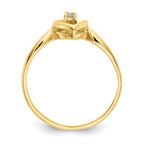 14k A Diamond Heart Ring
