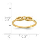 14k Polished A Diamond Ring
