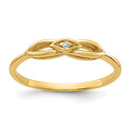 14k Polished VS Diamond Ring