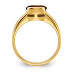 14k 8x6mm Oval Garnet East-West Ring