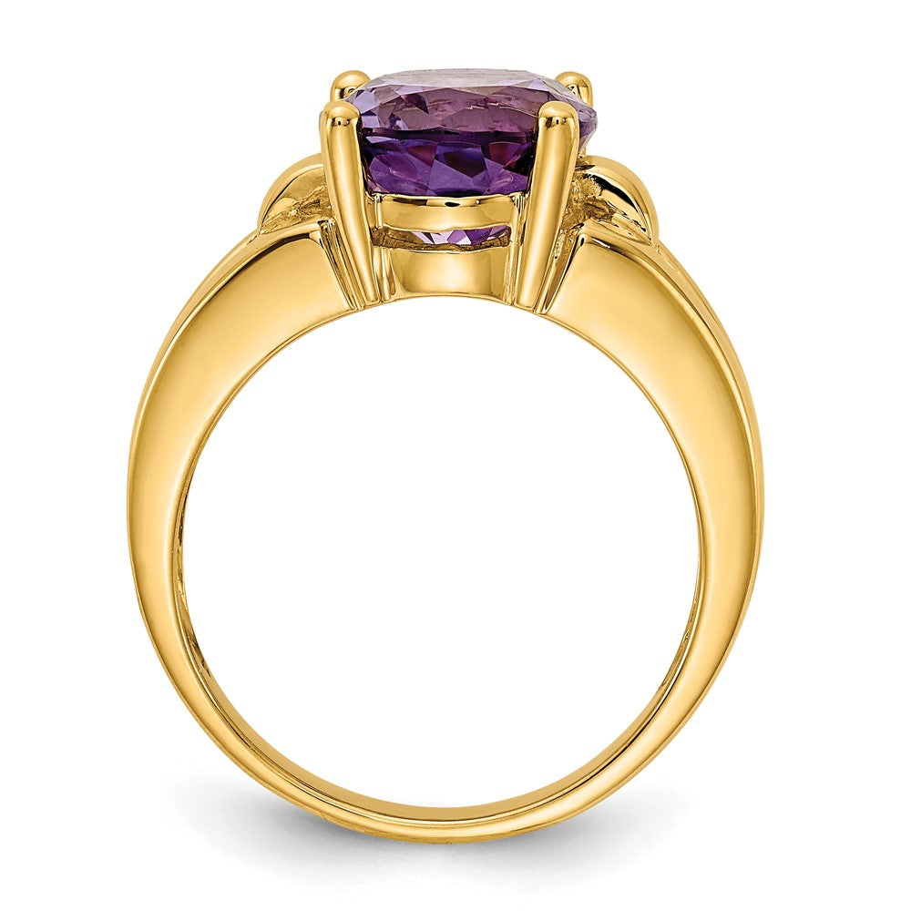 14k 11x9mm Oval Amethyst Ring
