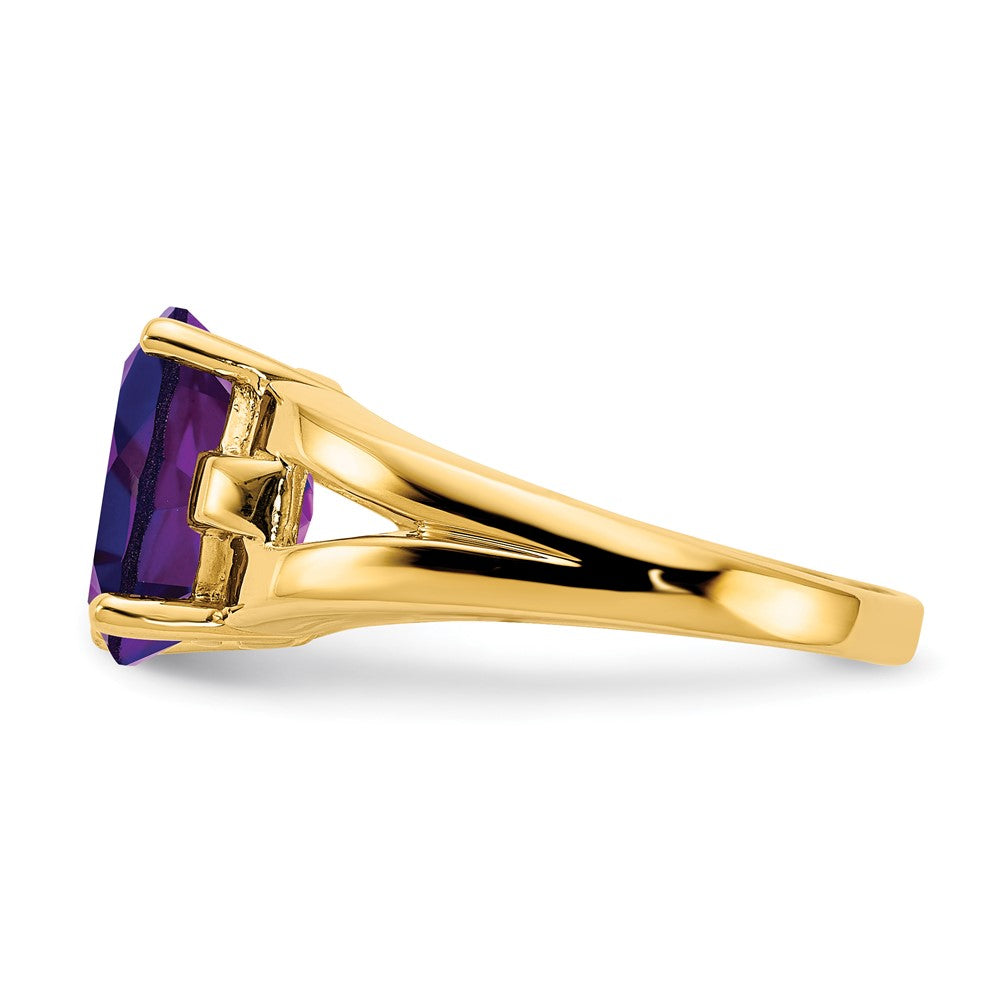 14k 11x9mm Oval Amethyst Ring