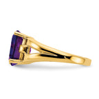 14k 11x9mm Oval Amethyst Ring