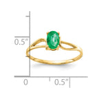 14k 6x4mm Oval Emerald Ring