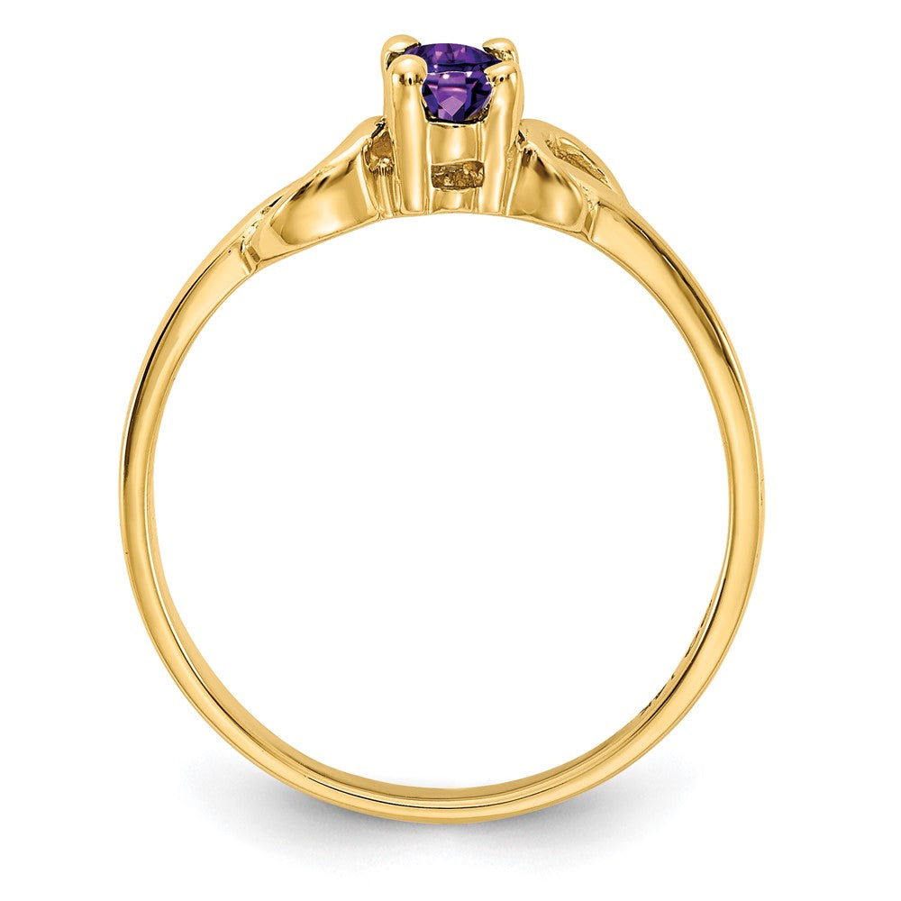 14k 5x3mm Oval Amethyst Knot Ring