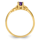 14k 5x3mm Oval Amethyst Knot Ring