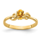 14k 5x3mm Oval Citrine Knot Ring