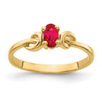 14k 5x3mm Oval Ruby Knot Ring