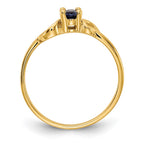 14k 5x3mm Oval Blue Sapphire Knot Ring