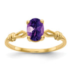 14k 7x5mm Oval Amethyst Ring