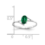 14k White Gold 6x4mm Oval Mount St. Helens ring