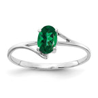14k White Gold 6x4mm Oval Mount St. Helens ring
