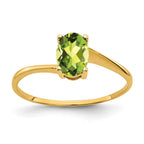 14k 7x5mm Oval Peridot ring