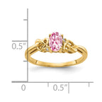 14k 6x4mm Oval Pink Tourmaline VS Diamond ring
