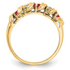 14k 2.75mm Ruby and VS Diamond Twist Ring