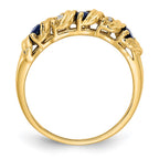 14k 2.75mm Blue Sapphire and A Diamond Twist Ring