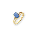 14k 7x5mm Emerald Cut Tsavorite AAA Diamond ring