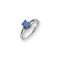 14k White Gold 6x4mm Emerald Cut Tsavorite VS Diamond ring