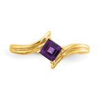 14k 4mm Princess-cut Amethyst Ring