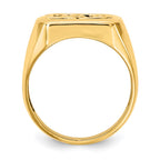 IB Goodman 14k Rectangle Onyx and AA Diamond Mens DAD Ring