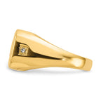 IB Goodman 14k Rectangle Onyx and AA Diamond Mens DAD Ring