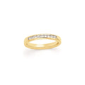 14K Yellow Gold 9-Stone Diamond Channel Band