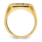 IB Goodman 14k Rectangle Onyx and VS Diamond Mens DAD Ring
