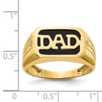 IB Goodman 14k Rectangle Onyx and AAA Diamond Mens DAD Ring