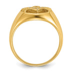 IB Goodman 14k Mens Polished and Textured A Quality Diamond Masonic Ring