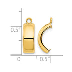 14k Polished Curved Earring Jackets