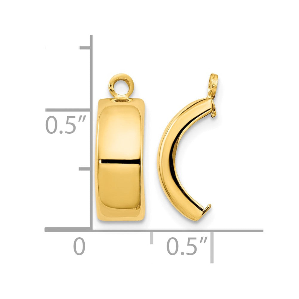 14k Polished Curved Earring Jackets
