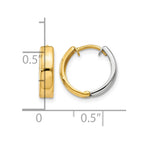 14k Two-tone Hinged Hoop Earrings