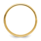 14k Yellow Gold 6mm Standard Weight Comfort Fit Brushed Satin/Polished Grooved Edge Wedding Band