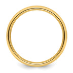 14k Yellow Gold 6mm Standard Weight Comfort Fit Brushed Satin with Polished Beveled Edge Wedding Band