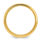 14k Yellow Gold 6mm Heavyweight Comfort Fit Brushed Satin with Center Line Fancy Wedding Band