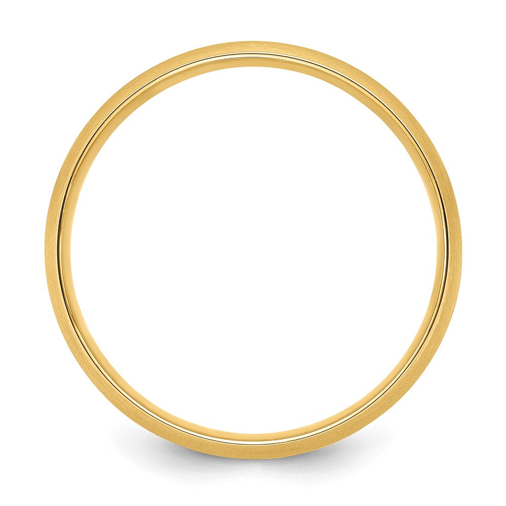 14k Yellow Gold 6mm Standard Weight Comfort Fit Brushed/Polished Center Line Wedding Band