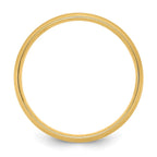 14k Yellow Gold 6mm Standard Weight Comfort Fit Brushed/Polished Center Line Wedding Band