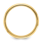 14k Yellow Gold 6mm Lightweight Comfort Fit Brushed Satin Fancy Wedding Band