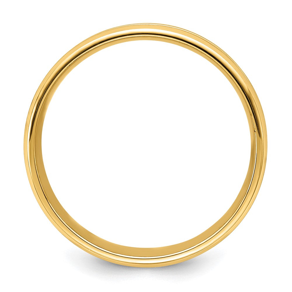 14k Yellow Gold 6mm Heavyweight Comfort Fit Brushed Satin with Center Groove Wedding Band