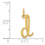 14k Yellow Gold Letter D Initial Charm