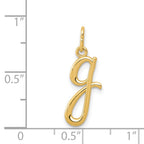 14k Yellow Gold Letter G Initial Charm