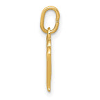 14k Yellow Gold Letter M Initial Charm