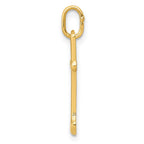 14k Yellow Gold Letter T Initial Charm