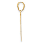 14k Heart with Cut-Out Awareness Ribbon Charm