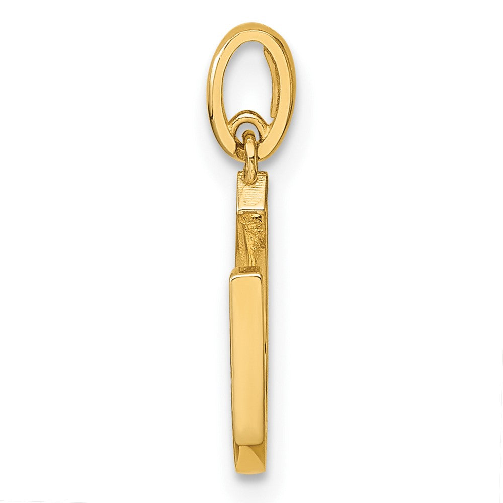 14k CZ Horseshoe Childrens Pendant