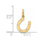 14k CZ Horseshoe Childrens Pendant