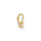 14k Tiny 2.5mm CZ Childrens Pendant