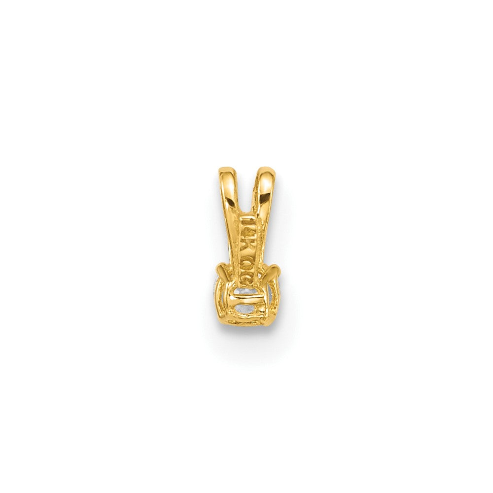 14k Tiny 2.5mm CZ Childrens Pendant